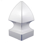 White vinyl Gothic post cap