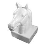 White vinyl Horsehead post cap