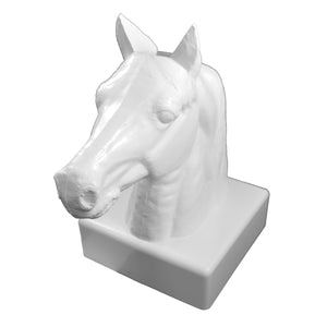 White vinyl Horsehead post cap