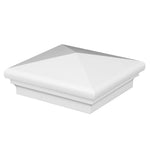 White vinyl Neptune post cap