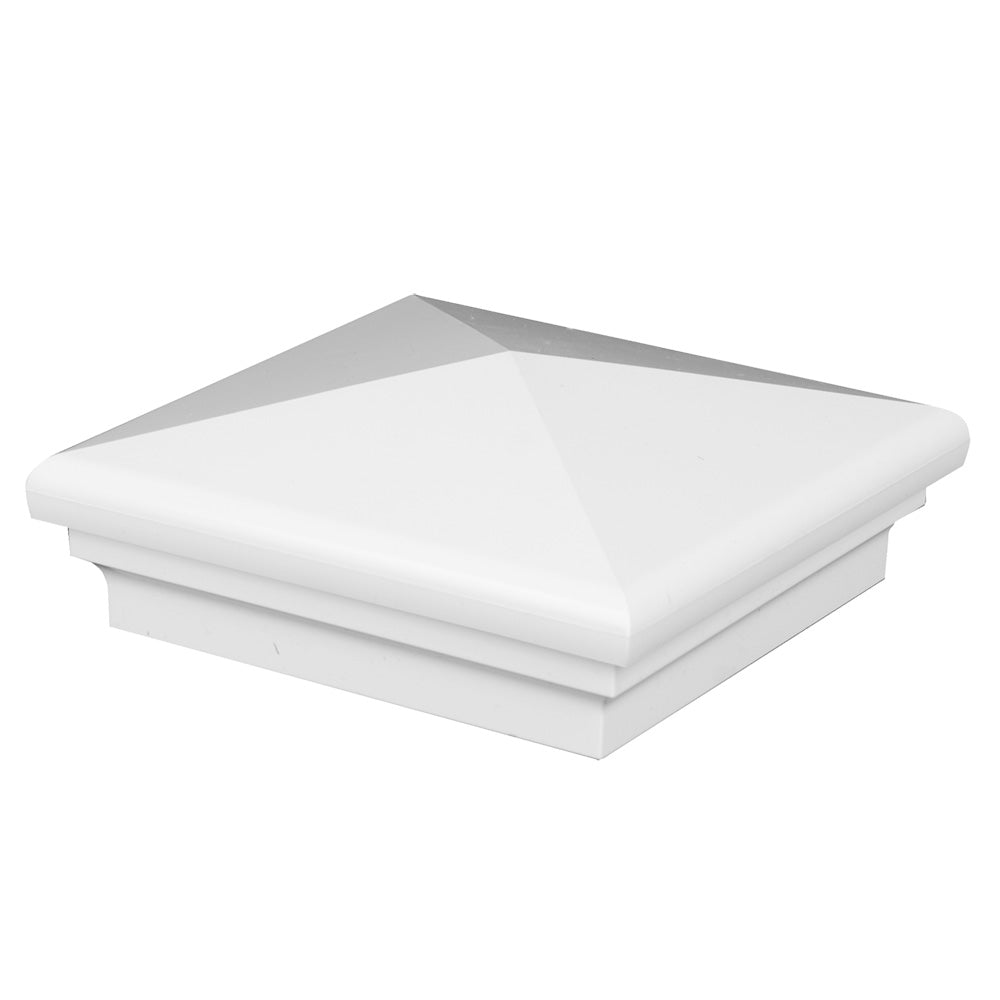 White vinyl Neptune post cap