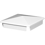 white vinyl internal post cap stock image