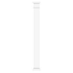 White vinyl square post