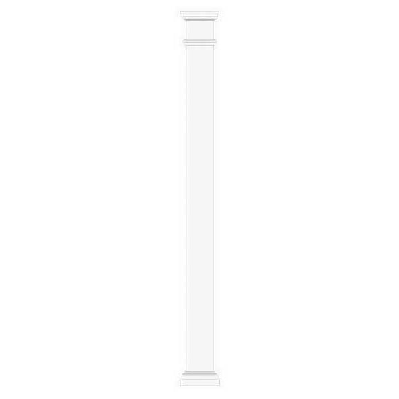 White vinyl square post