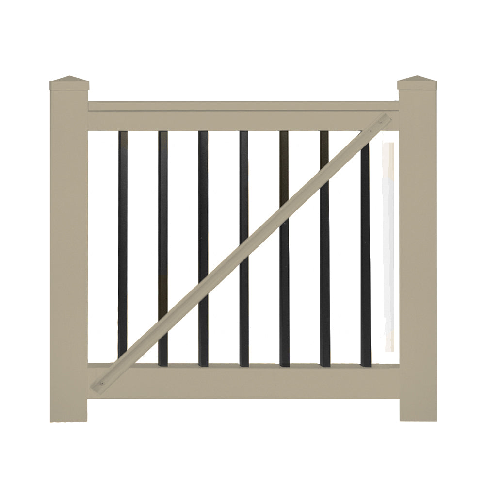 Khaki Birmingham vinyl railing gate stock image