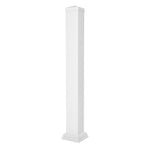 White vinyl external cap post skirt stock image