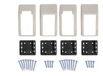 Traditional Tan vinyl stair railing bracket kit