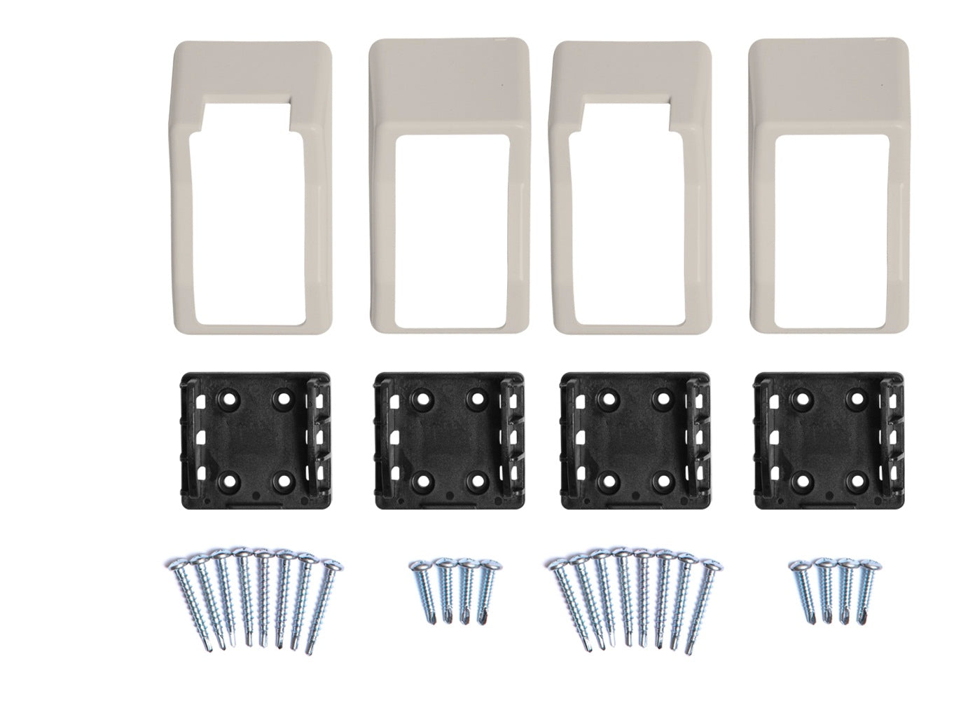 Traditional Tan vinyl stair railing bracket kit