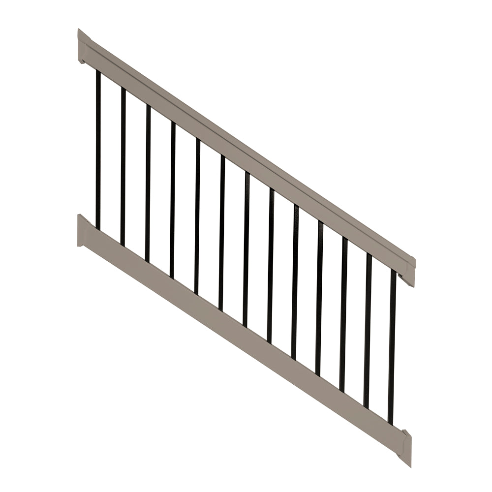 Khaki Birmingham vinyl  stair railing stock image