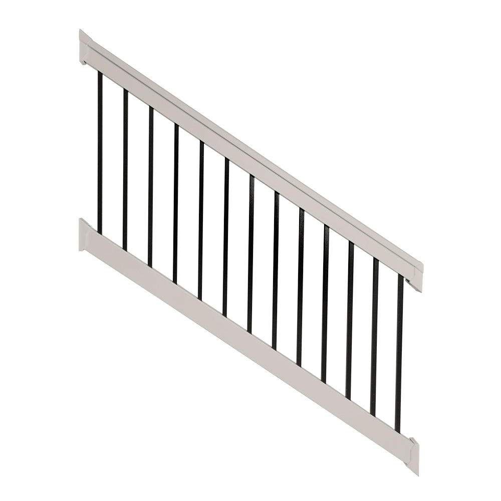 Tan Birmingham vinyl  stair railing stock image