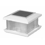 White vinyl Galaxy Solar LED post cap