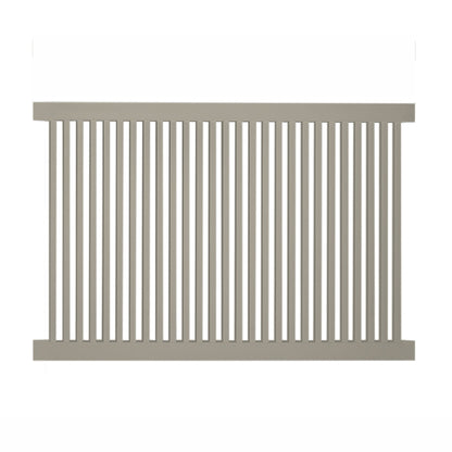 Khaki Williamsport vinyl pool fence stock image