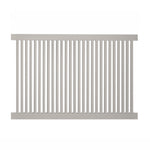 Tan Williamsport vinyl pool fence stock image