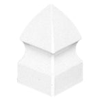 White vinyl Gothic post cap