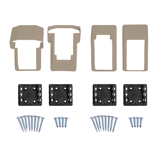Khaki Vinyl T-Rail stair bracket kit