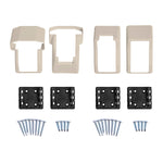 Tan vinyl t-rail stair railing bracket kit