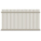 Khaki Hartford vinyl picket fence stock image
