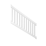 White Berkshire vinyl stair railing stock image