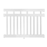 White Cheshire vinyl railing stock image