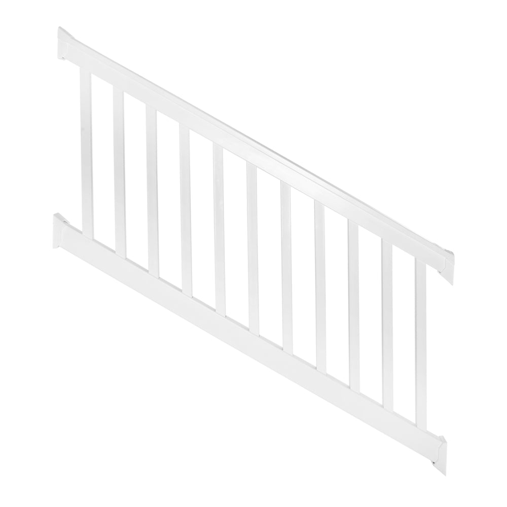 White Washington vinyl stair railing stock image