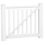 White Washington vinyl railing gate stock image