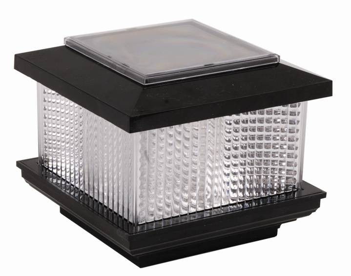 Black Galaxy Solar LED post cap