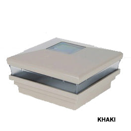 Khaki Vinyl Neptune Solar LED Post Cap