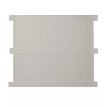 White Augusta vinyl privacy fence stock image