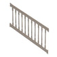 Khaki Addison vinyl stair railing stock image