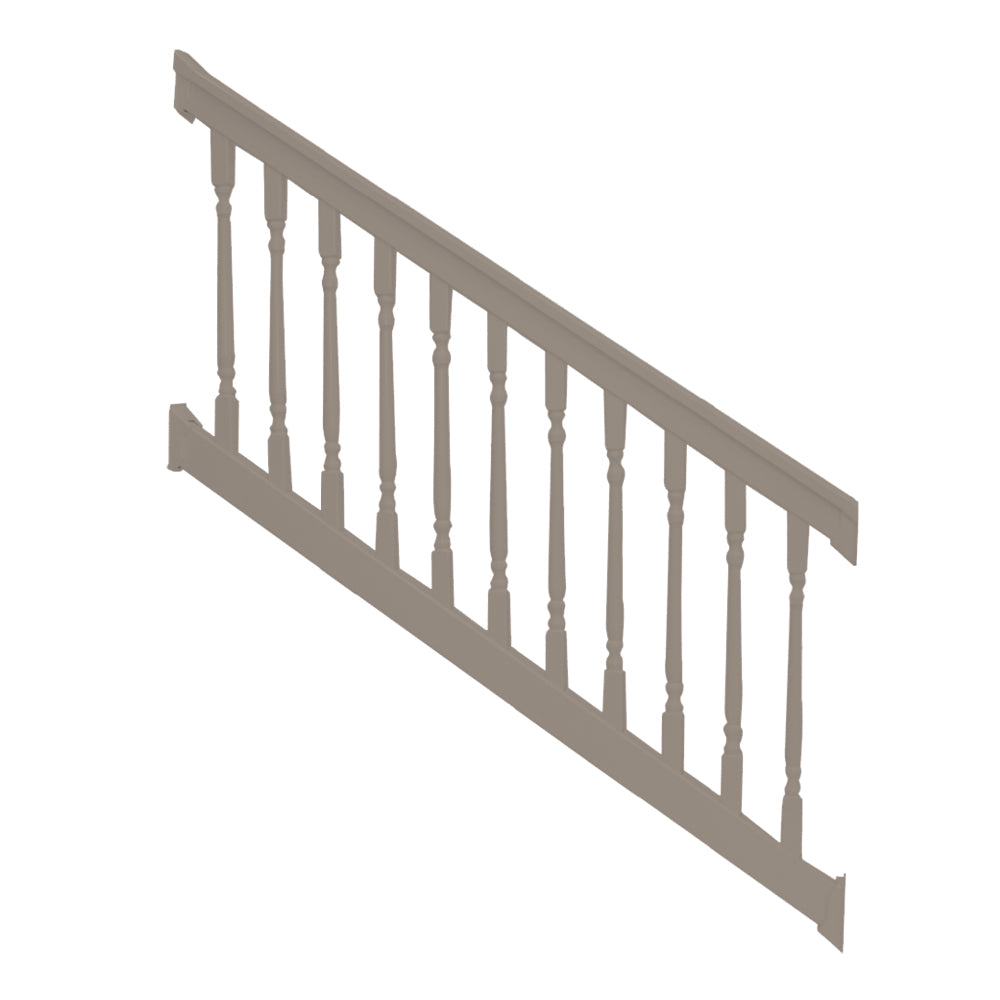 Khaki Addison vinyl stair railing stock image