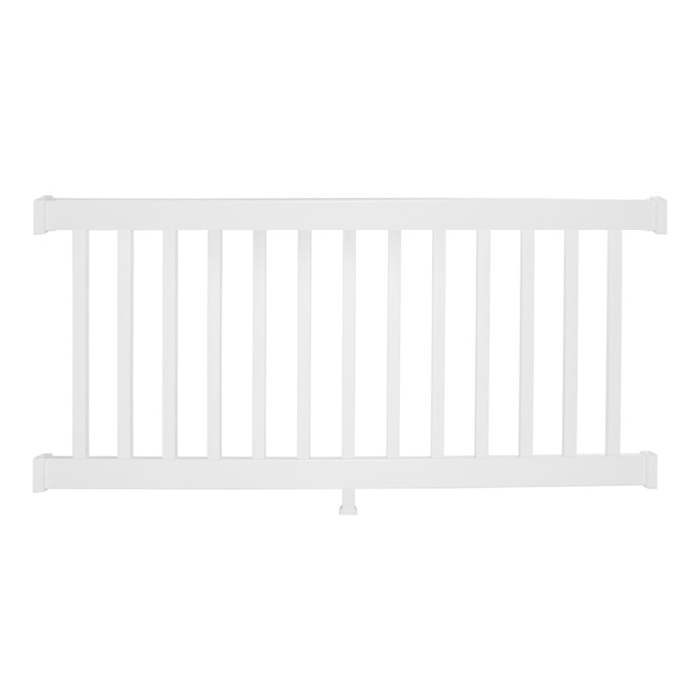 White Berkshire vinyl railing stock image