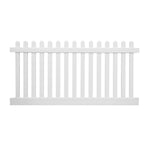 White Plymouth vinyl picket fence stock image