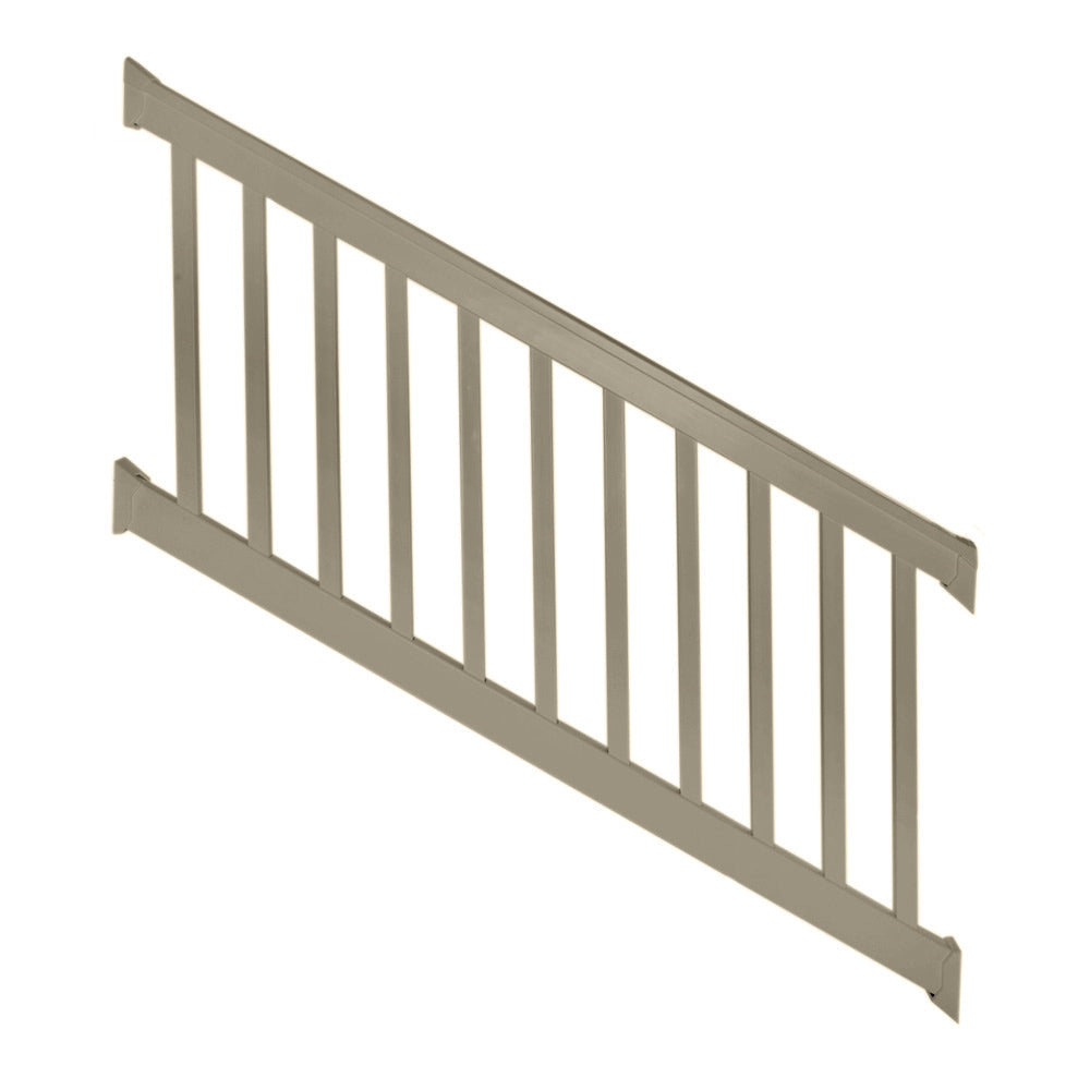 Khaki Washington vinyl stair railing stock image