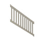 Khaki Berkshire vinyl stair railing stock image