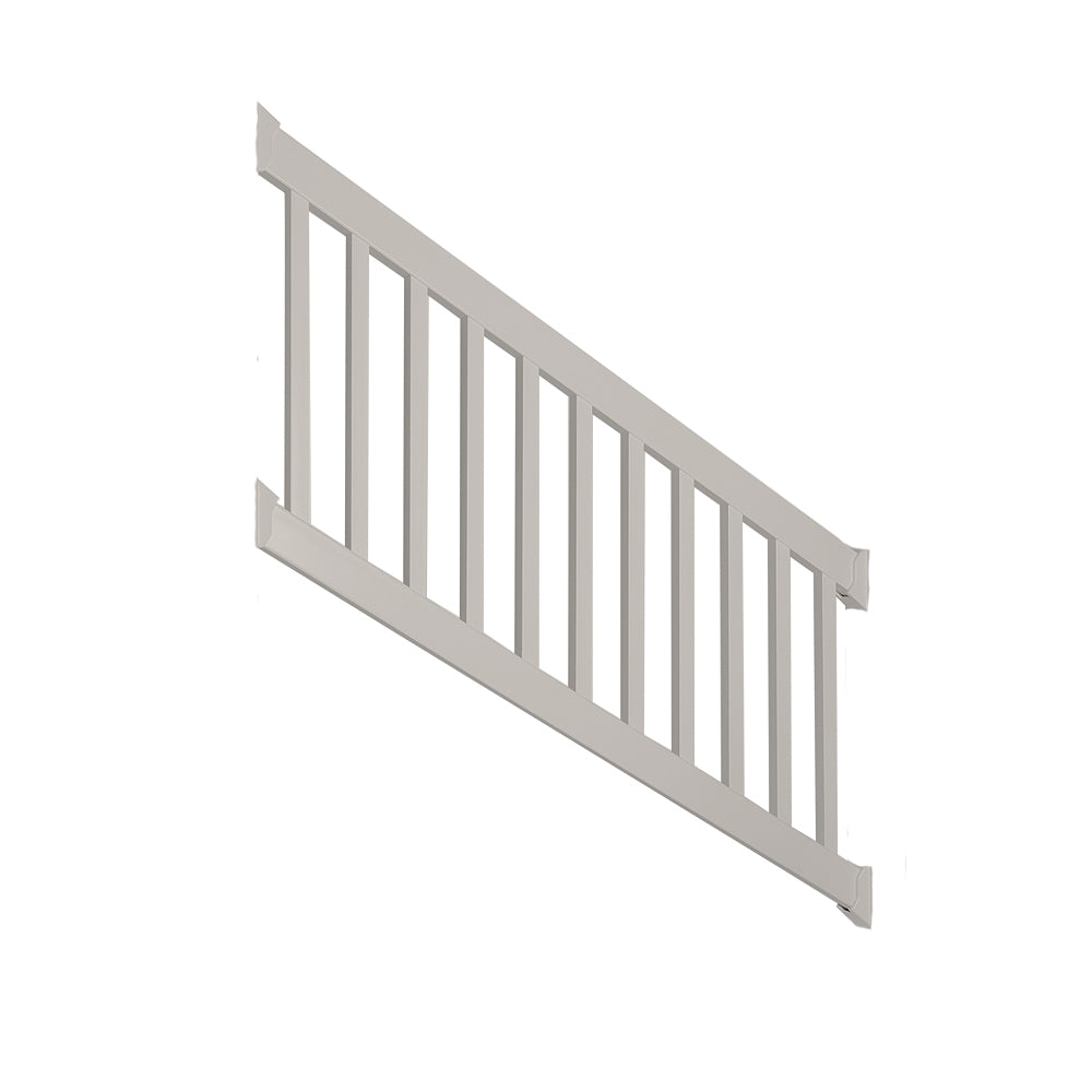 Tan Berkshire vinyl stair railing stock image