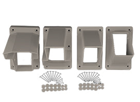 Khaki vinyl T-Rail and classic stair railing bracket kit