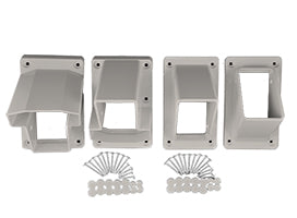 Tan vinyl t-rail and classic stair railing bracket kit