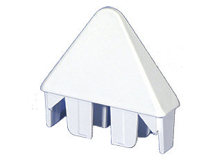 white vinyl spade picket cap stock image