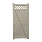 khaki vinyl privacy fence single gate