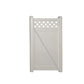Tan Ashton vinyl privacy fencing gate stock image