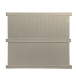 Khaki Augusta vinyl privacy fence stock image