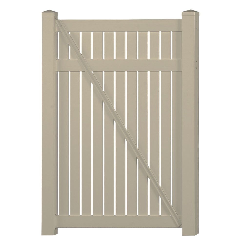 khaki vinyl pool fence gate