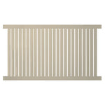Khaki Hanover vinyl pool fence stock image