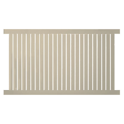 Khaki Hanover vinyl pool fence stock image