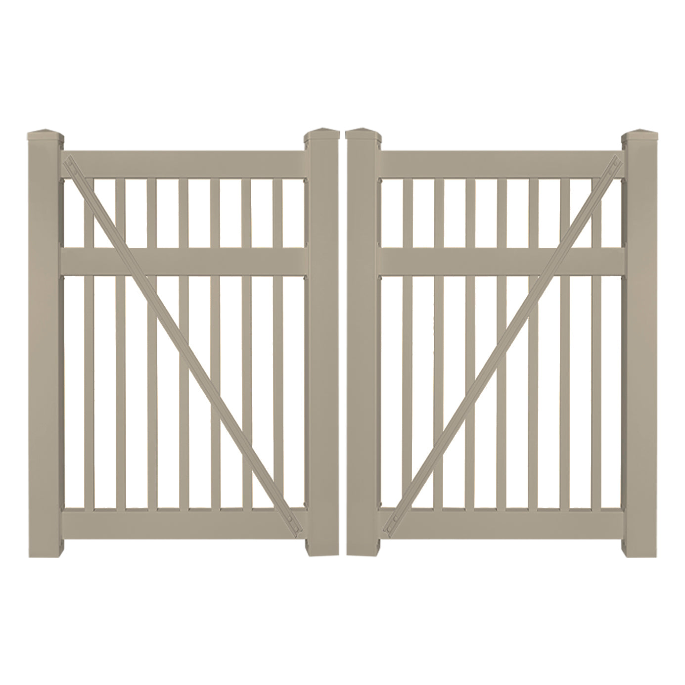 khaki vinyl pool fence gate