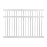 white vinyl pool fence panel