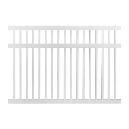 white vinyl pool fence panel