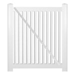 white vinyl pool fence gate