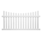 White Ellington vinyl picket fence stock image