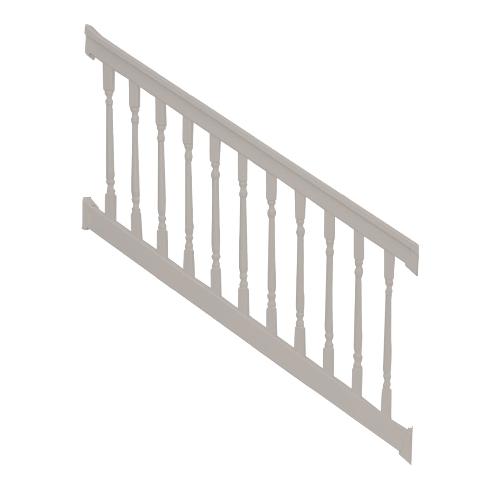 Tan Addison vinyl stair railing stock image